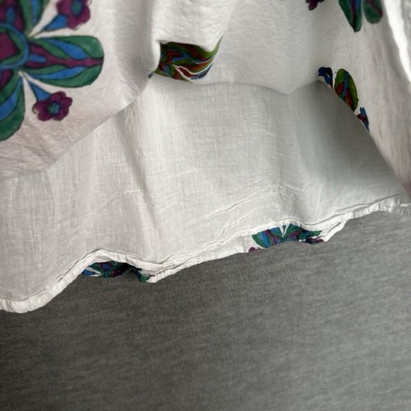 Victoria Dunn Middleton Top Shirt Blouse White Peasant Popover Size XS Piccolo - Picture 6 of 8